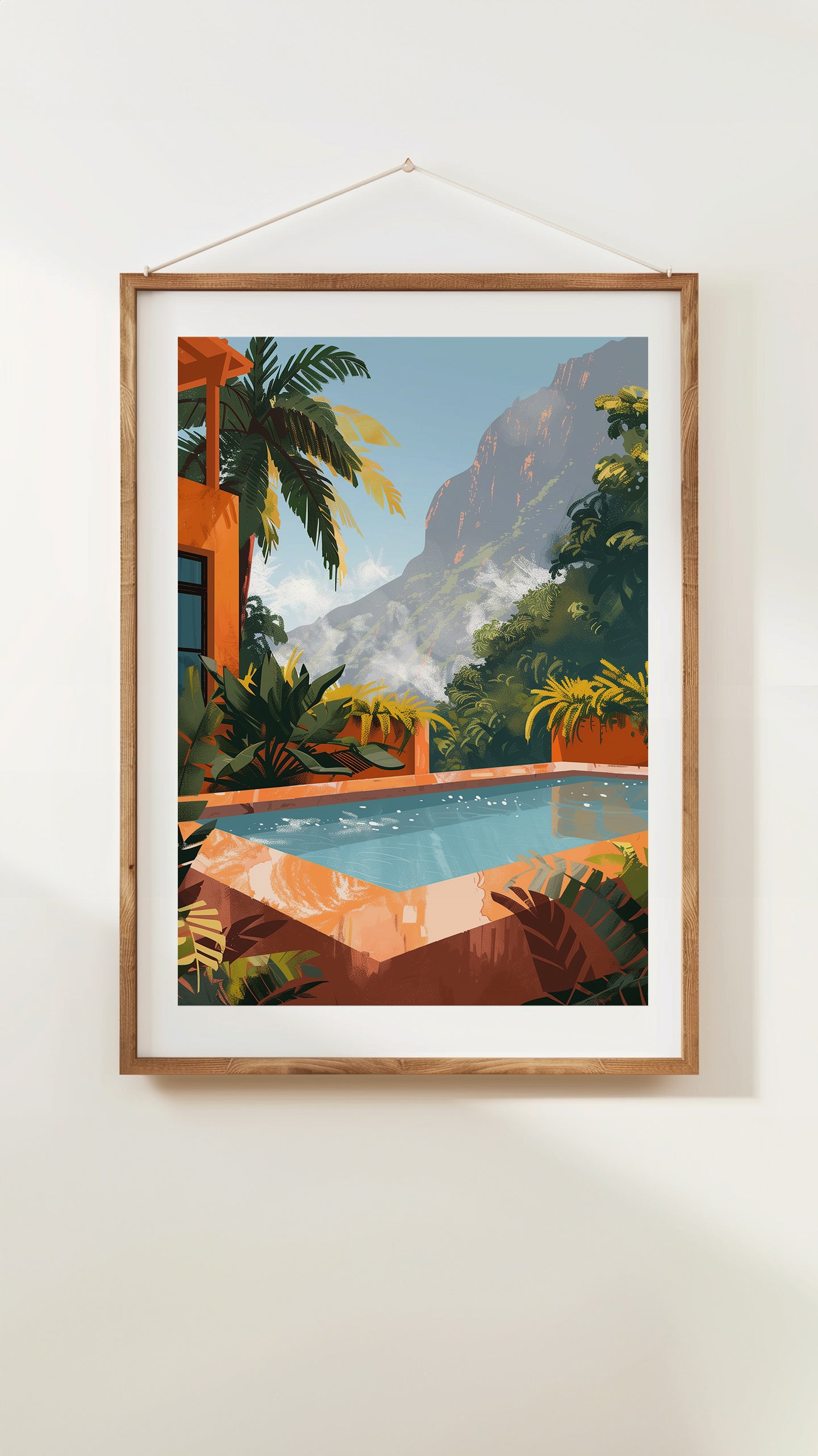 The foliage rustling by a peaceful pool in 'Giardino Segreto'.