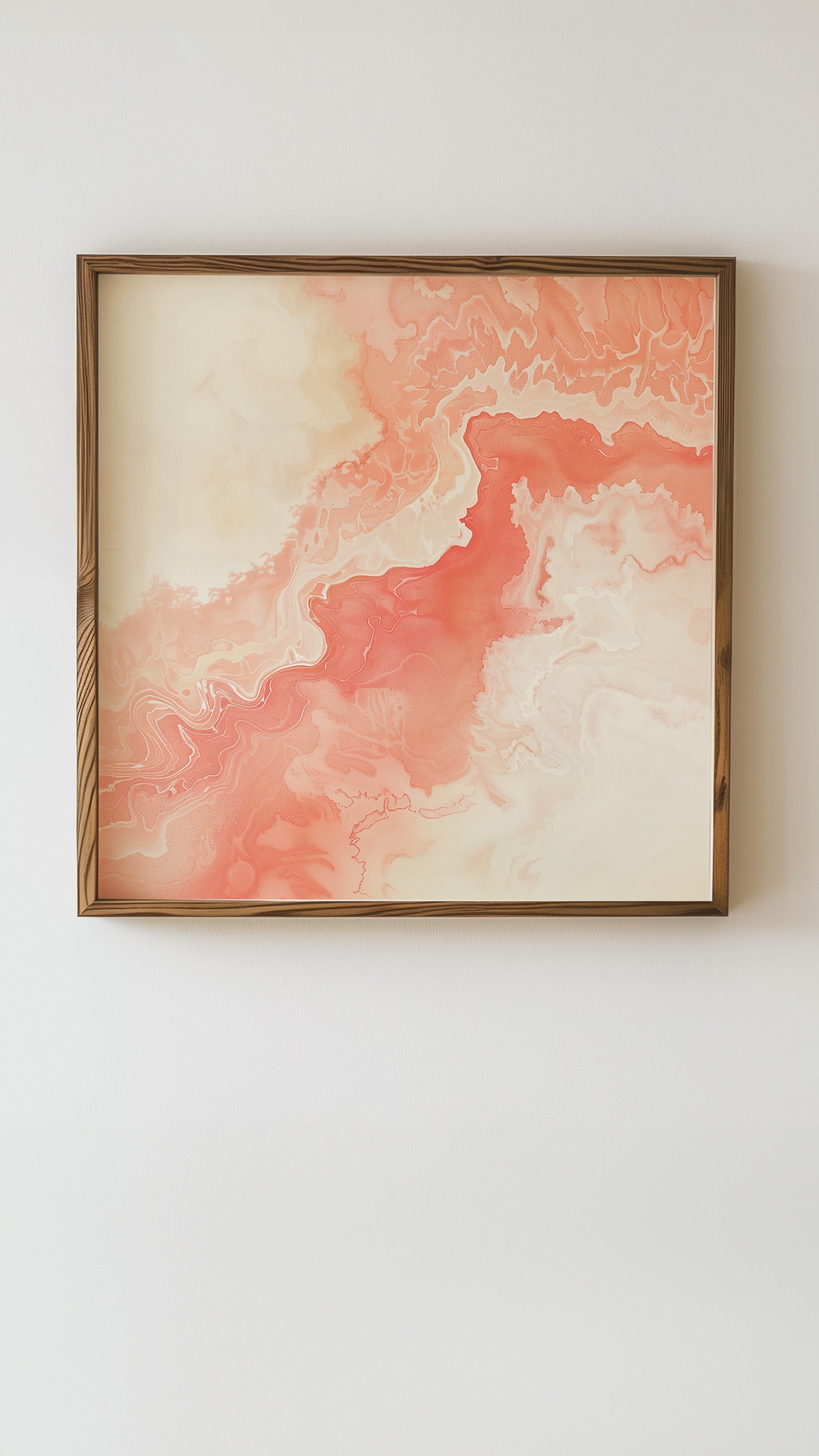 Coral dawn hues creating a soothing landscape in 'Echos of Dawn'.
