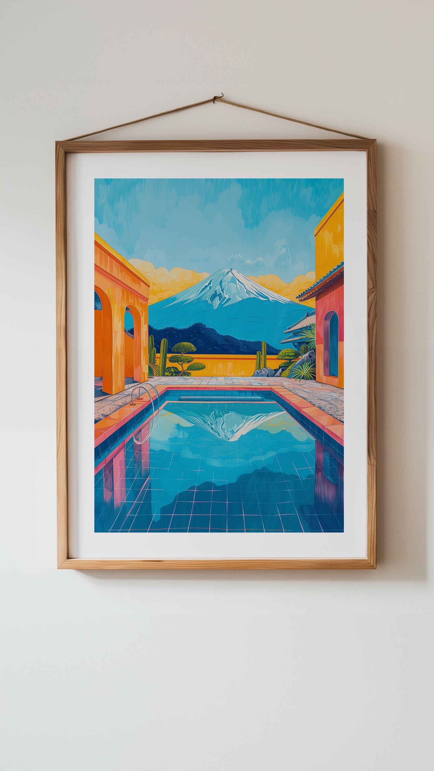 A pool reflecting the blue sky in 'Riflessi d'Azzurro'.